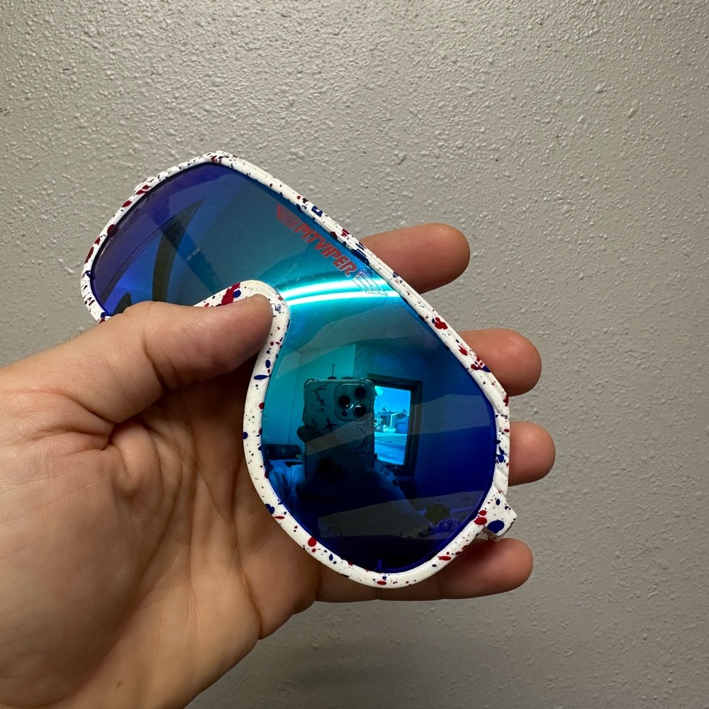 Pit Viper Blue and White Sunglasses